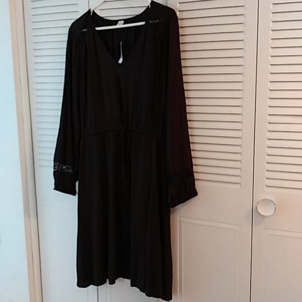 Old Navy Waist-Defined Lace-Trim V-Neck Dress NWT Size M Tall